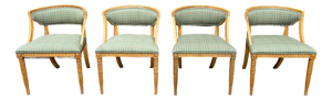 Set of 4 Custom Restoration Hardware Swedish Demi-Lune Chairs