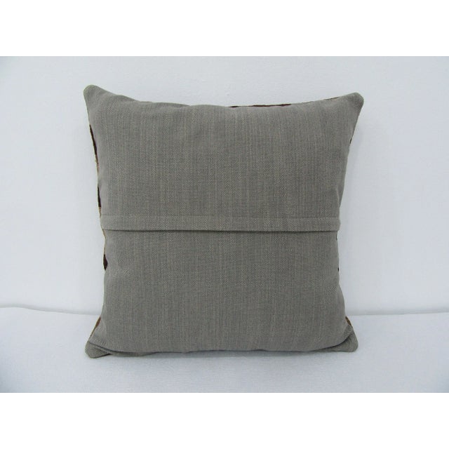 Turkish Turkish Striped Wool Kilim Pillow For Sale - Image 3 of 4