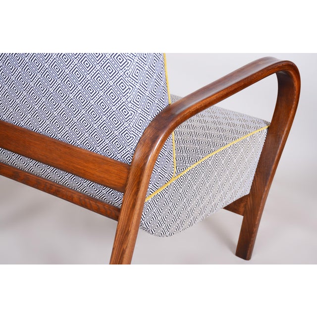 Set of Art Deco Beech Armchairs attributed to Kozelka and Kropáček for Hala, 1930s For Sale - Image 15 of 15