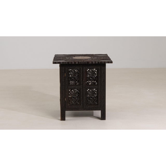 19th Century France Anglo-indian Black Wood Center Tables For Sale - Image 4 of 11
