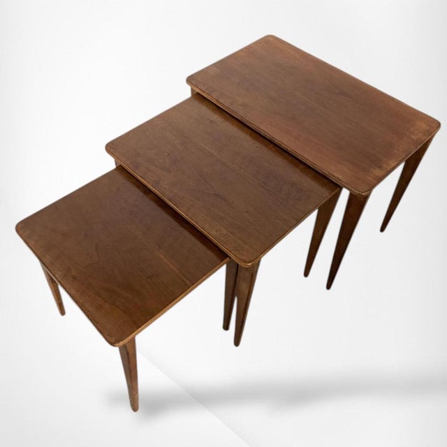 Nesting Tables in Oak and Walnut from Gordon Russell, Set of 3 For Sale - Image 4 of 8