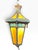 Vintage Gothic 6 Panel Stained Glass Swag Lamp Hanging Lantern For Sale In Buffalo - Image 6 of 9