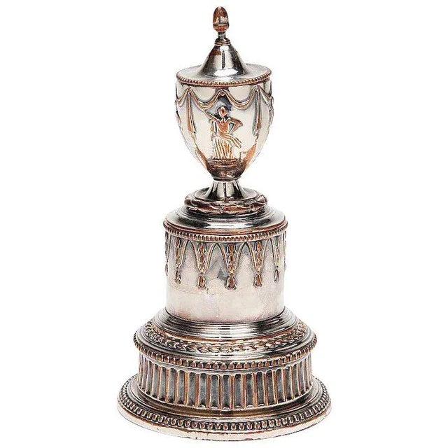 18th Century Old Sheffield Silver on Copper Desk Inkwell Stand 1790 - 1800 For Sale In New York - Image 6 of 6