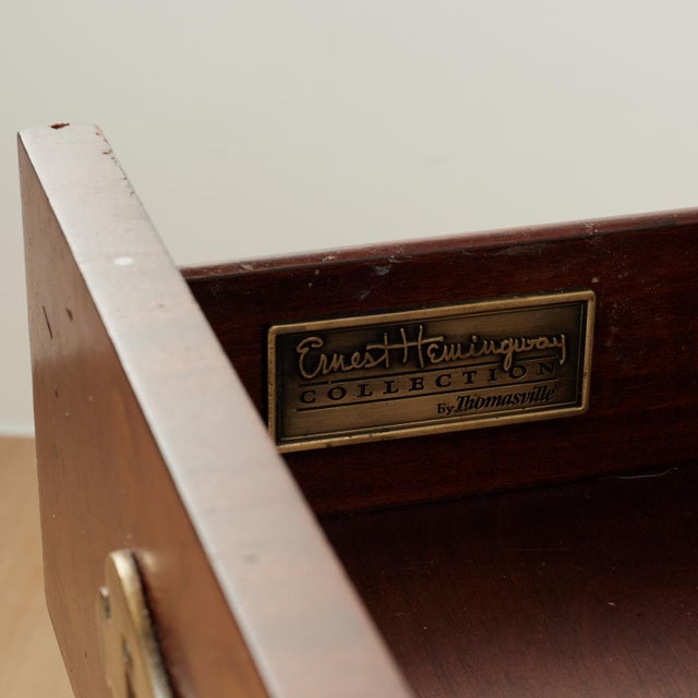 Vintage Leather Top Desk From the Hemmingway Collection by Thomasville For Sale - Image 14 of 18