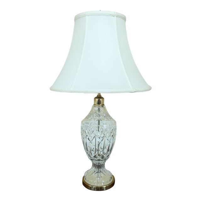 Waterford Kinsley Pattern Etched Crystal Table Lamp Chairish