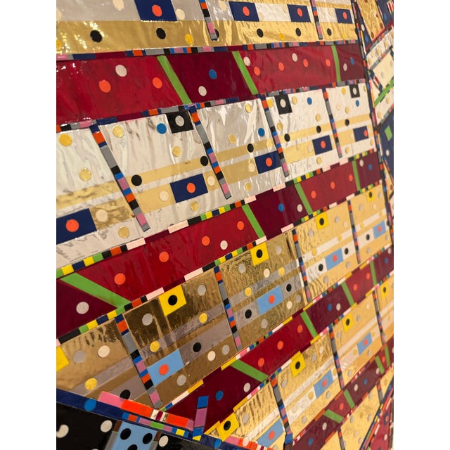 Robert Kerns (American, B. 1943-2022), Large Circle Tape Art Painting, Exhibited at the Walker Art Center, Minneapolis, 1974 For Sale In New York - Image 6 of 6