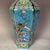 Mid 20th Century Striking Turquoise-Ground Famille Rose Hexagonal Porcelain Vase With Bird & Floral Motifs For Sale - Image 4 of 7