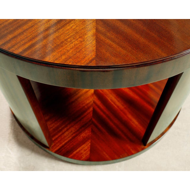 Ralph Lauren Italian Mahogany Round Modern Drum Table For Sale - Image 16 of 18