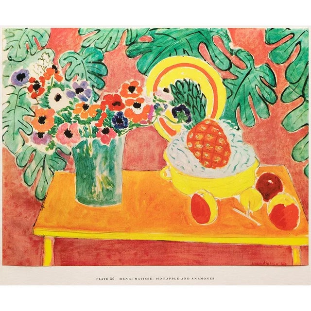 1950s After Henri Matisse "Pineapple and Anemones", First Edition Period Full-Color Print For Sale - Image 9 of 9