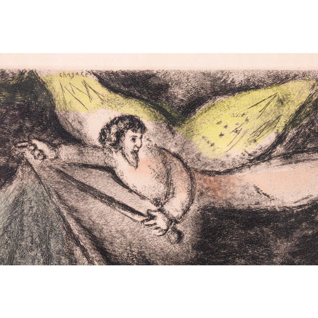Marc Chagall Oracle Sur Babylone Pl. 93 From the Bible Series Signed Etching For Sale - Image 9 of 9