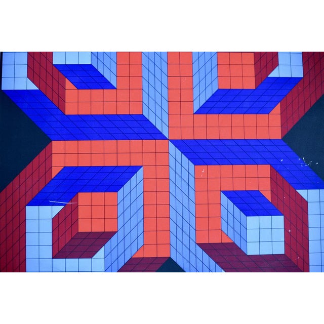 Modern Kinetic Artwork, Lithograph on Arches Paper, 1970s For Sale - Image 3 of 18