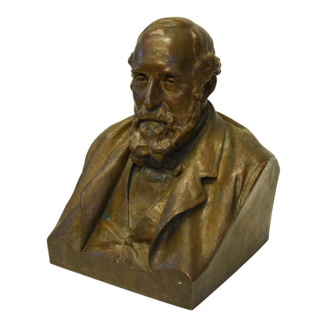 Antique Bronze Bust of William Sargent Ladd 1890 by Olin Levi Warner For Sale