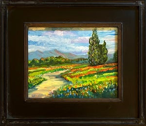 Oil Painting of a French Country Landscape