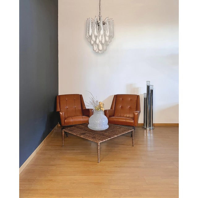 Italian Murano Glass Lattimo Petals Chandelier, 1990s For Sale - Image 10 of 18