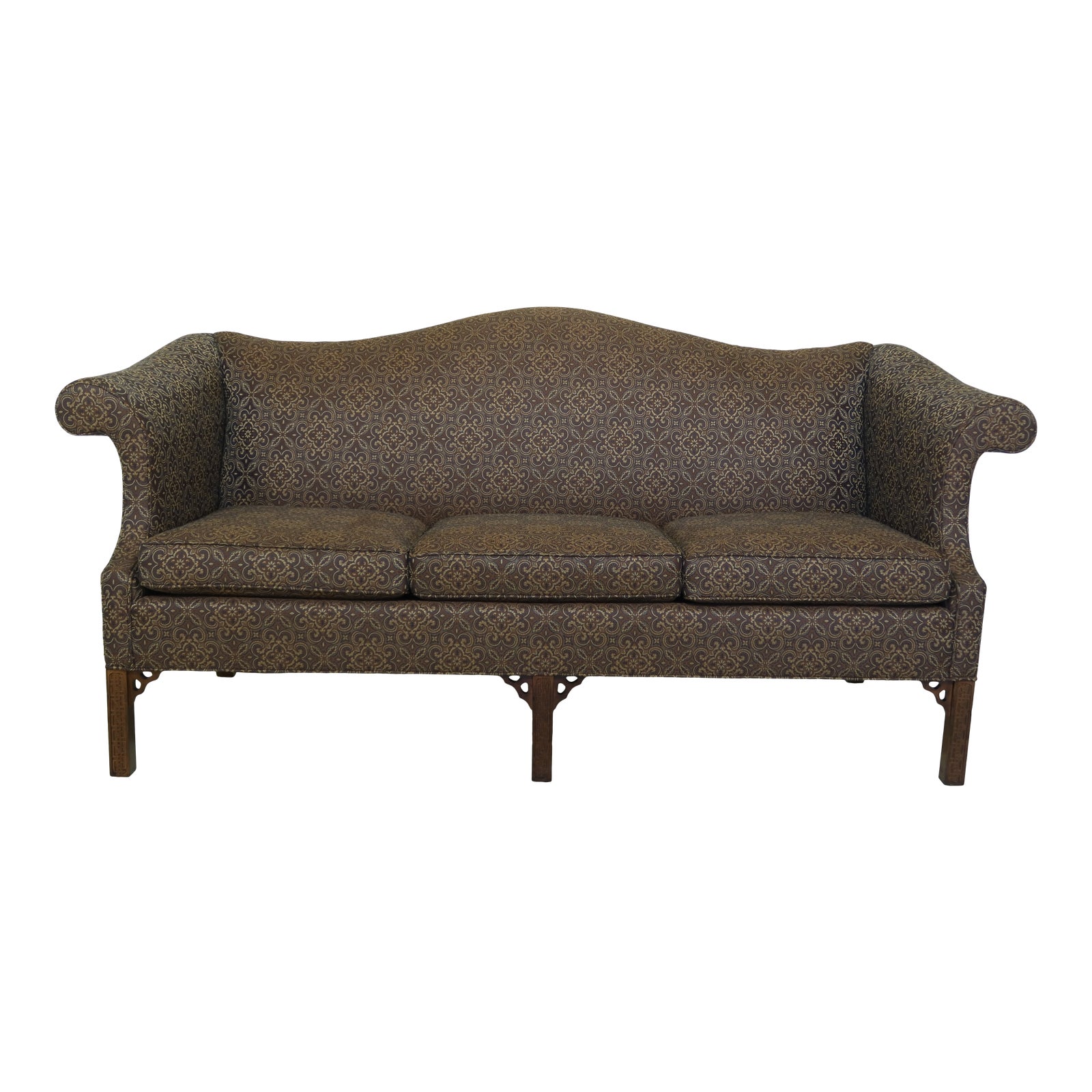 Pennsylvania House Chippendale Upholstered Camelback Sofa Chairish