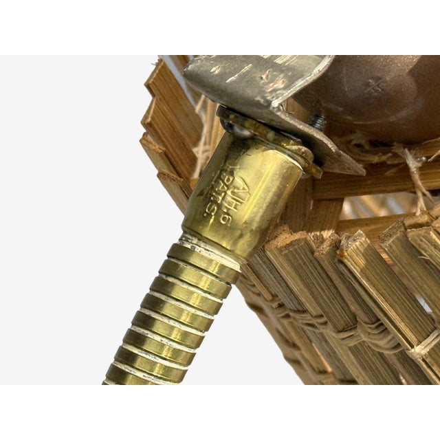 1960s Falkenbergs Belysning, Adjustable Floor Lamp, Brass, Bamboo, Sweden For Sale - Image 9 of 16