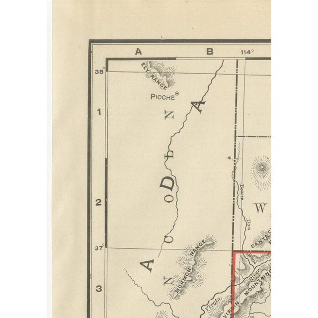 Antique Map of Arizona Territory with the Grand Canyon by Ran McNally, 1899 For Sale - Image 6 of 12