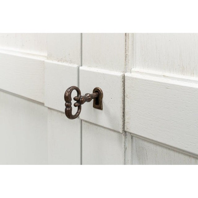 Classic White Paneled Buffet, 75 Inches Wide, 15 Deep For Sale In Raleigh - Image 6 of 10