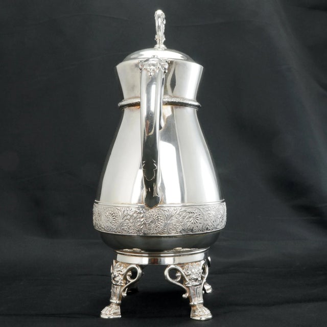 Late 19th Century Large Victorian Silver Plate Coffee Pot Circa 1870 For Sale - Image 5 of 13