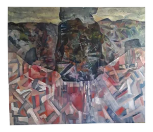 Abstract Oil Painting, Grest, 1987