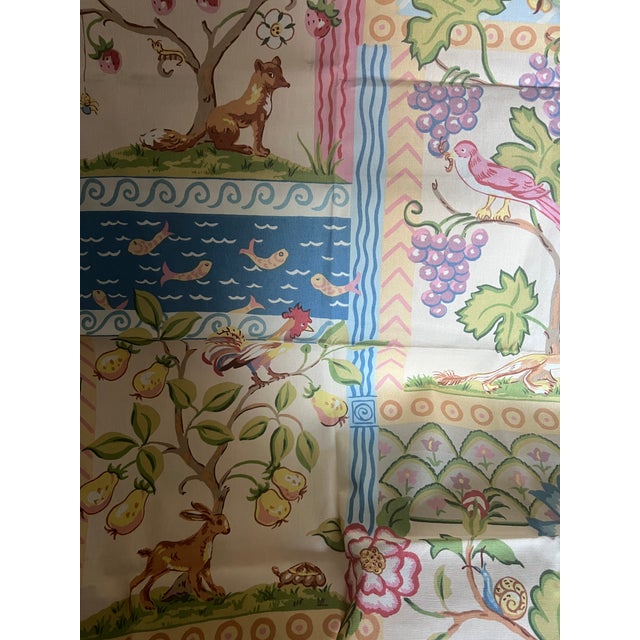 Brunschwig & Fils Vintage Cotton Print Fabric For Sale