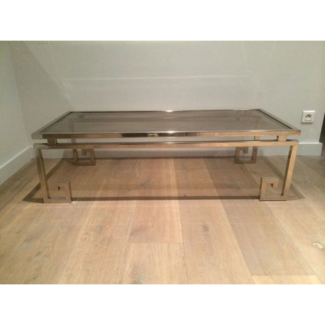 Very Nice Large Chrome Coffee Table, circa 1970 For Sale - Image 6 of 13