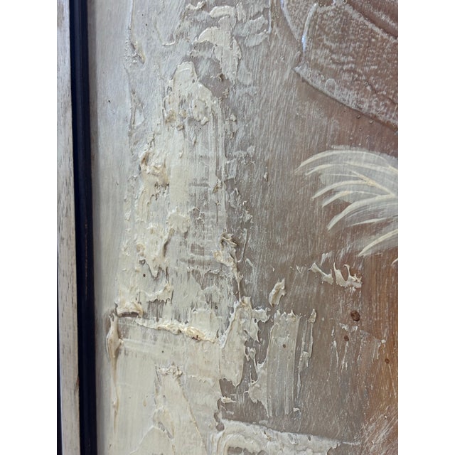 Coffee Vintage Expressionist Running Horses Oil Painting in Custom Frame For Sale - Image 8 of 9