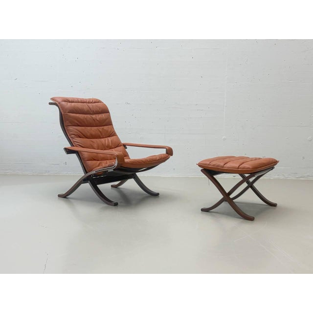 Set of Flex Lounge Chair and Ottoman by Ingmar Relling for Westnofa, Norway, 1960s For Sale - Image 4 of 18