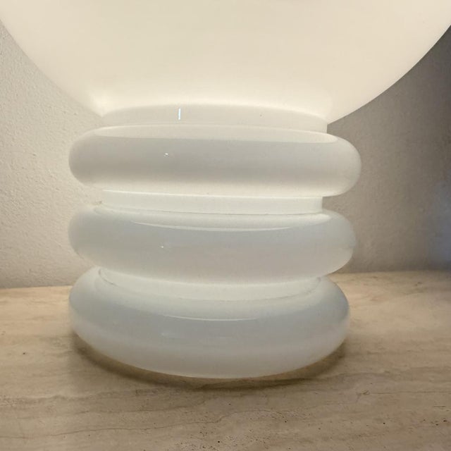 1970s Milk Glass Table Lamp from Limburg Glashütte, 1970s For Sale - Image 5 of 13