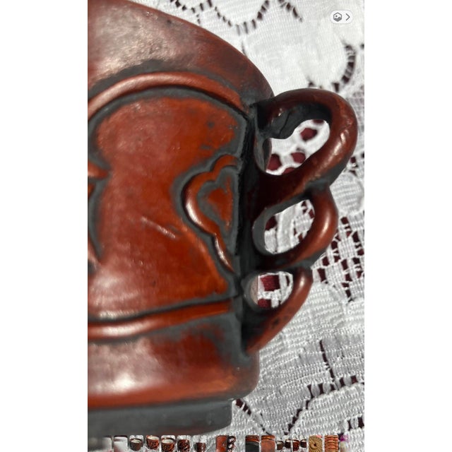 1930s 2 Chinese Vintage Decor Hand Carved Wood Candle Holders For Sale - Image 5 of 8