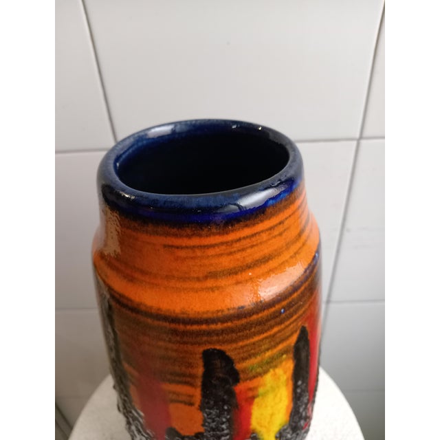 West German Fat Lava Vase, 1970s For Sale - Image 3 of 5