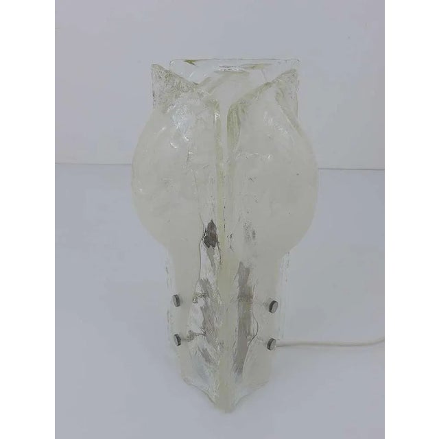 Italian Sculptural Melting Murano Glass Table Lamp from Mazzega, 1960s For Sale - Image 3 of 11