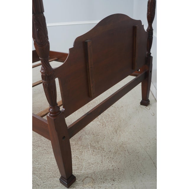 Harden Queen Size Rice Carved Poster Bed For Sale - Image 16 of 17