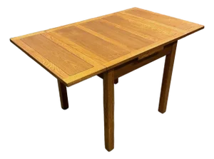 Mission Oak Kitchen Table With 2 Leaves - 2 Stain Options - Walnut