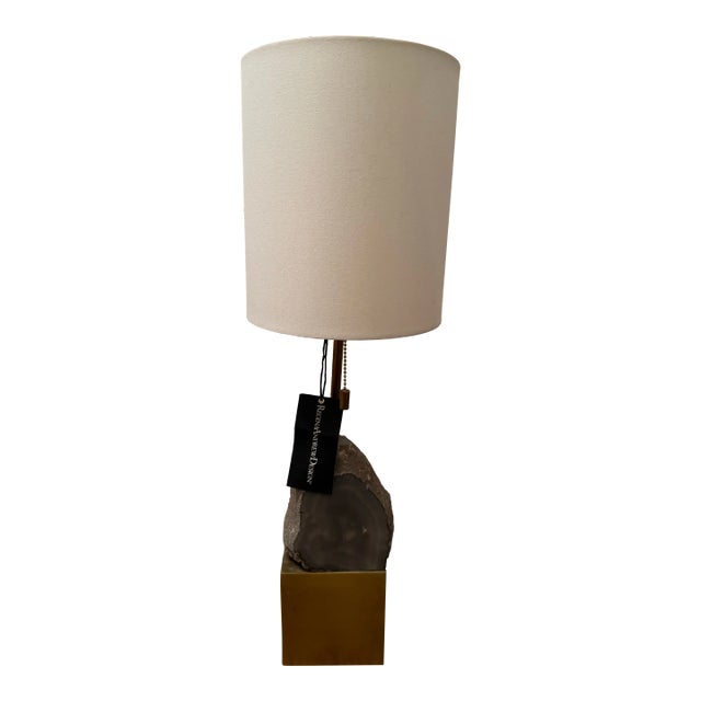Regina Andrew’s Rock Candy Agate Brass Table Lamp For Sale