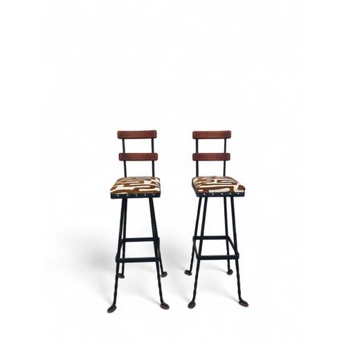 Vintage Brutalist Barstools, 1970s, Set of 6 For Sale - Image 6 of 8