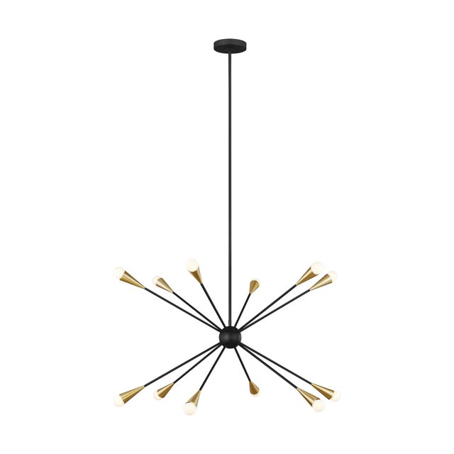 2020s Ellen DeGeneres by Visual Comfort Studio Jax Large Chandelier, Black For Sale - Image 5 of 5