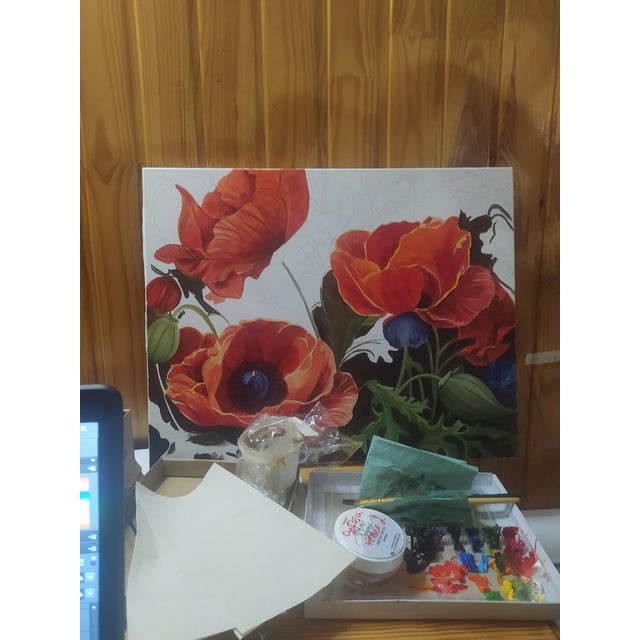 Zoriana Pavlyshyn Original Oil Painting “Poppies” – Renaissance Still Life For Sale - Image 10 of 11