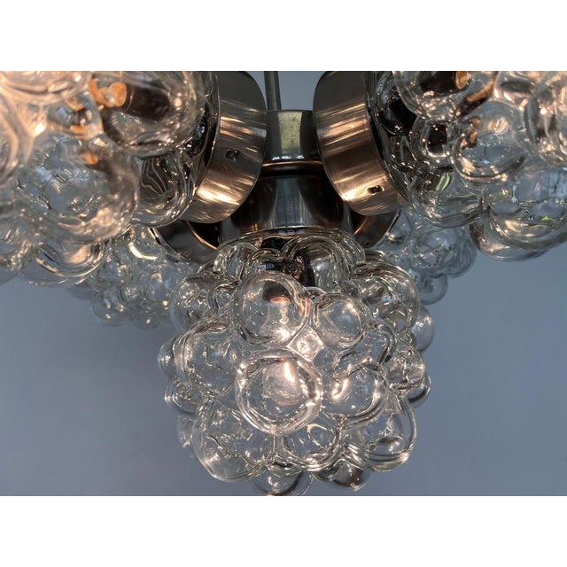 1970s Glass and Chrome Pendant from Kamenicky Senov, Czechoslovakia, 1970s For Sale - Image 5 of 8