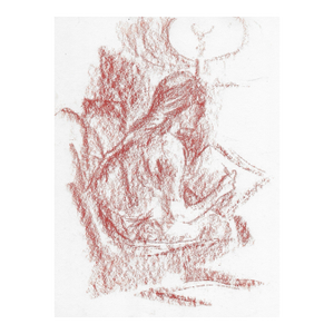 1970s Ron Yrabedra Artist and Sketchpad Drawing