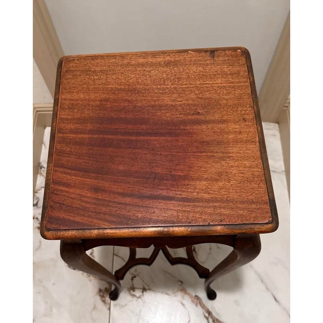 Late 20th Century Vintage the Bernhard Flower Chippendale Style Wood Stand For Sale - Image 5 of 12