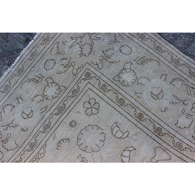 Keivan Woven Arts Vintage Indian Amritsar Rug in Gray Tones and Brown Highlights For Sale - Image 11 of 13