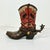 Mid-Century Rustic Western Americana Cowboy Boot Planter Vase For Sale - Image 4 of 11