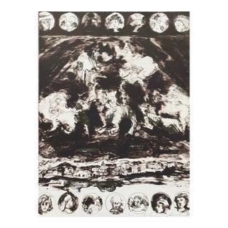 1973 Adrienne Anderson Riders Over a City Lithograph For Sale