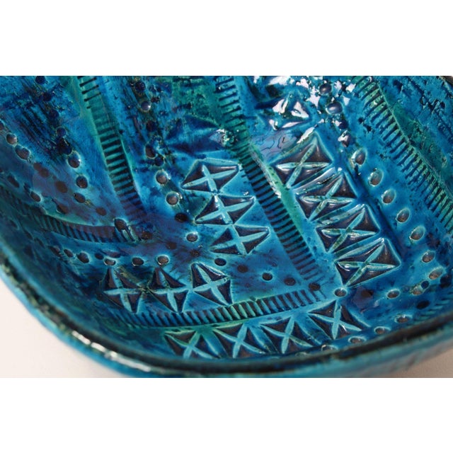 Italian Rimini Blu Glazed Leaf-Form Ceramic Vide Poche by Aldo Londi for Bitossi For Sale - Image 15 of 18