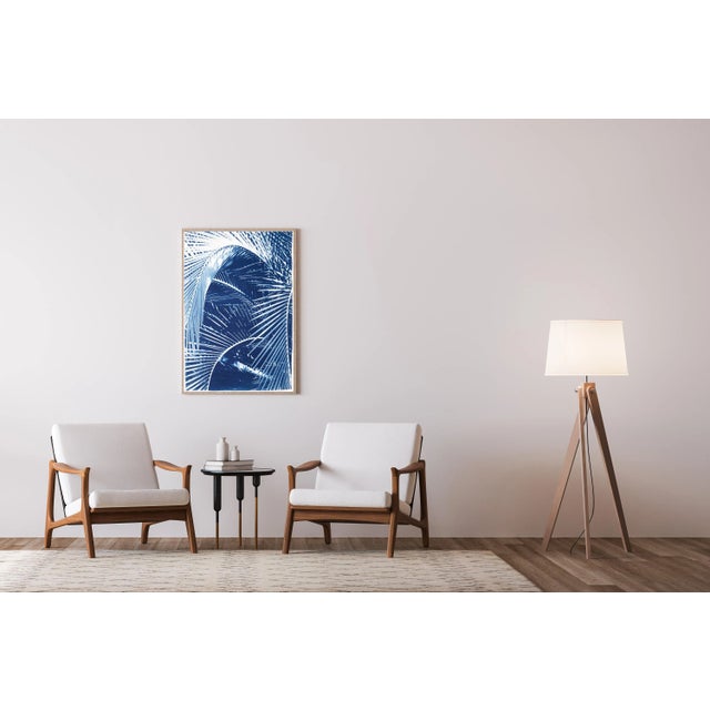 This is an exclusive handprinted limited edition cyanotype of a beautiful palm leave. Details: + Title: Tropical Palm...