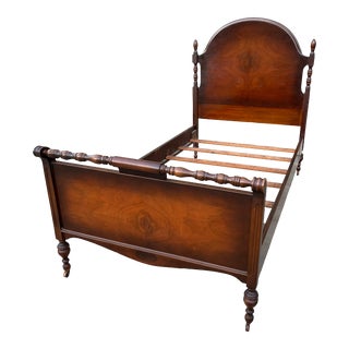 Early 20th Century Antique Chittenden & Eastman Mahogany Twin Bed Frame on Castors For Sale
