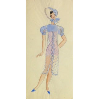 Willie & Co., Vintage Parisian Theater Sketch - Bonnet Beauty For Sale
