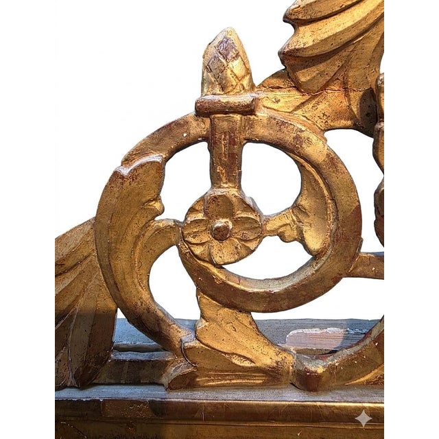 Louis XVI Wedding Mirror in Gilded and Carved Wood, 1780 For Sale - Image 12 of 13