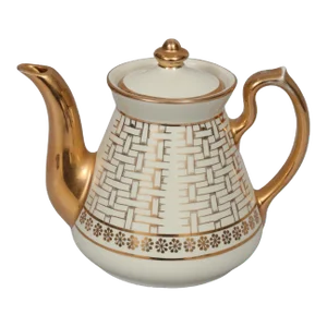Basket Weave Ceramic Teapot by Hall's